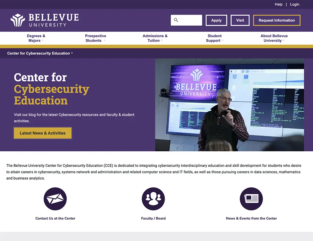 Bellevue University Cybersecurity Page