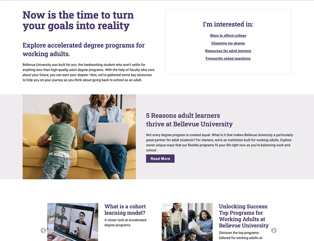 Bellevue University Interior Page